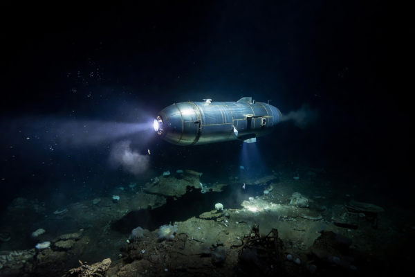 AUV Deep Explorer autonomous underwater vehicle with titanium pressure hull