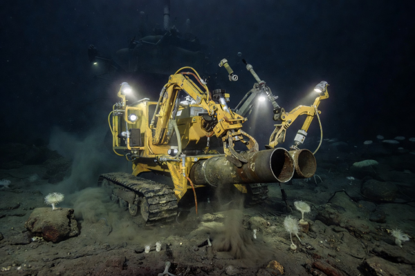 Heavy-duty work-class ROV with hydraulic tooling package for subsea construction