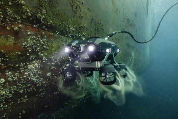 ROV Scout compact remotely operated vehicle for marine hull inspections